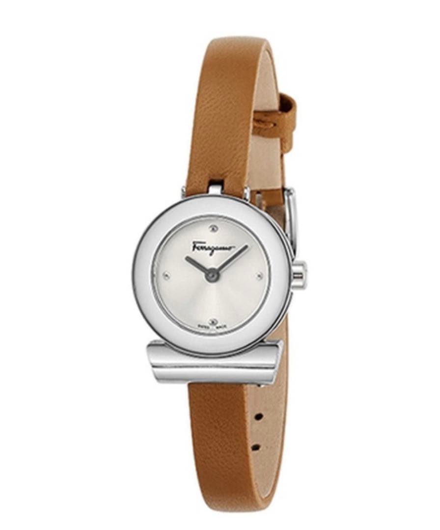 【年末セール】Ferragamo No.5 ブラウンレザー 時計(新品箱付き)