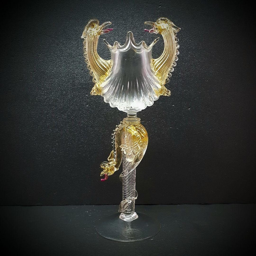 MURANO La Fenice ムラノ ラ フェニーチェ 双頭 ドラゴングラス