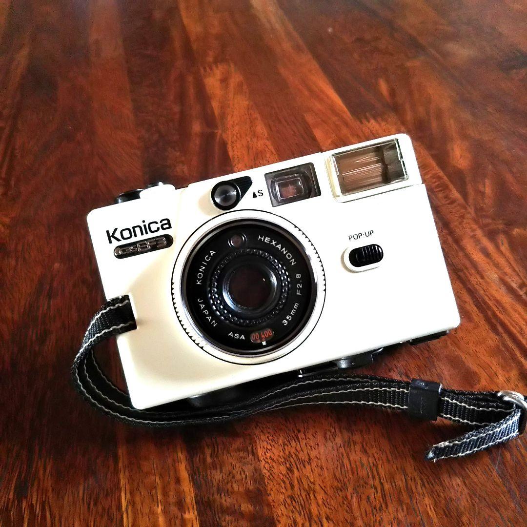 動作品 Konica コニカ c35 EF3 フィルムカメラ レアカラー