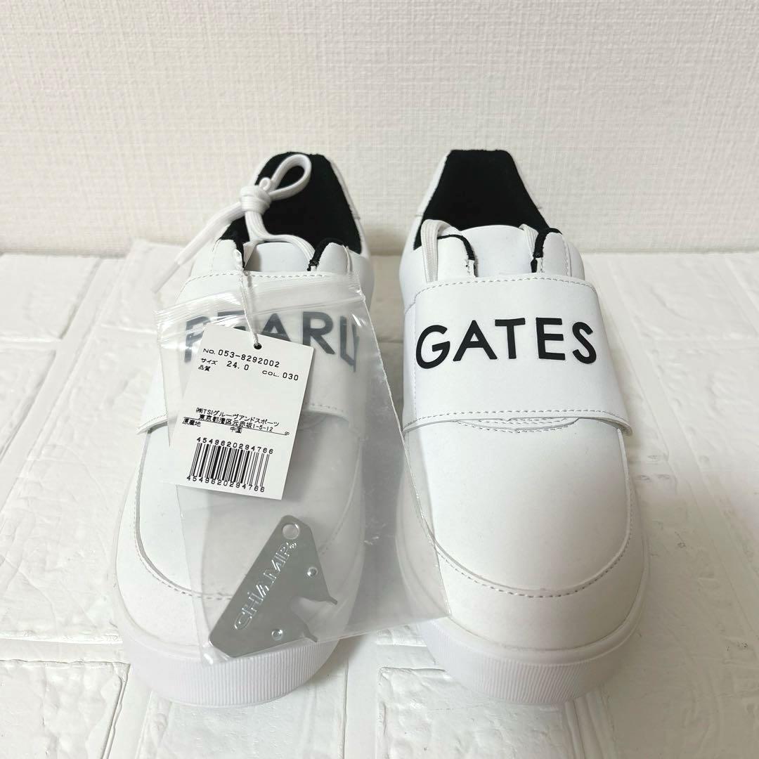 ✨新品【パーリーゲイツ】（24）ゴルフシューズ　マジックテープ　大人気　ホワイト