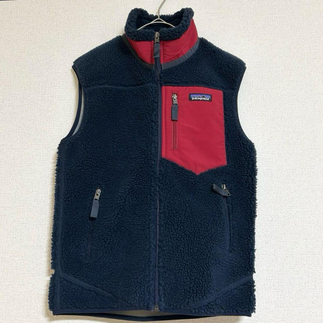 【XXS】美品 パタゴニア クラシック レトロX ベスト ネイビー レッド
