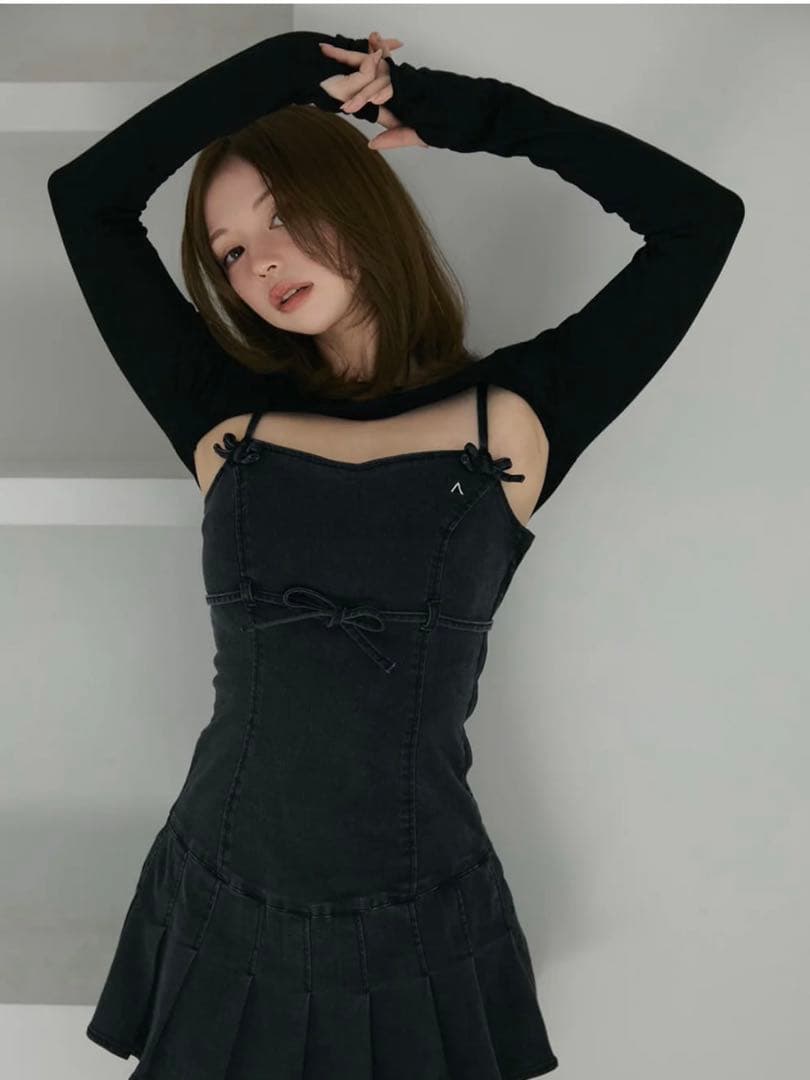 andmary Bonnie denim mini dress 新品