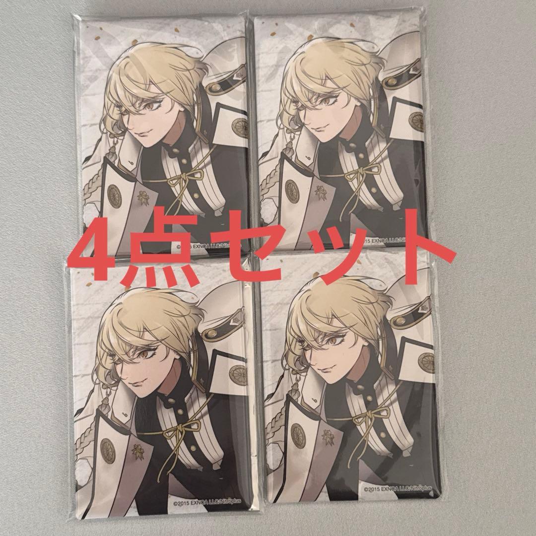 刀剣乱舞 髭切 五周年記念祝画 スクエア缶バッジ 4点セット
