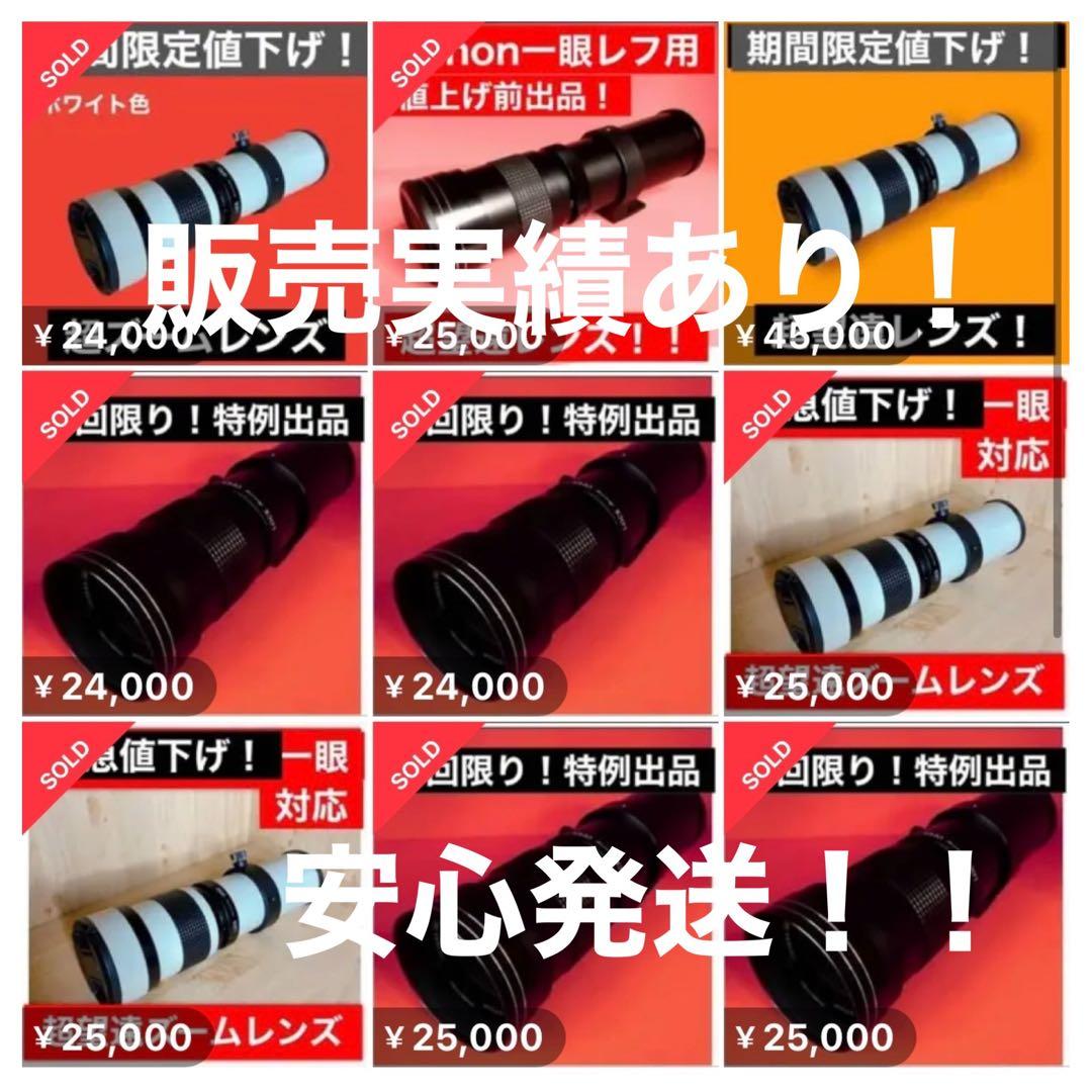 Nikon 一眼レフ対応 超望遠レンズ　初心者でもサポートします！