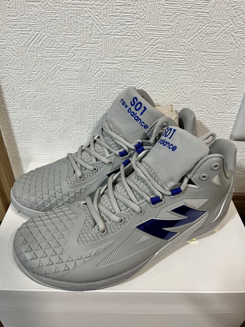 New Balance S01 スパイク グレー/ネイビー