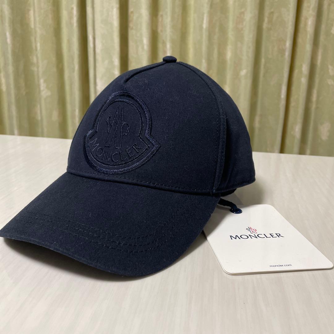 【新品・定価5万円】MONCLER モンクレール キャップ ロゴ刺繍 タグ付き