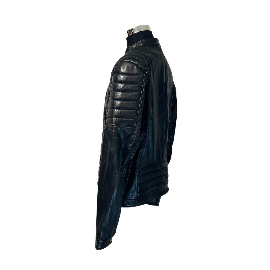 【新品】【52】HUGO BOSS 中綿 レザージャケット メンズ 現行品