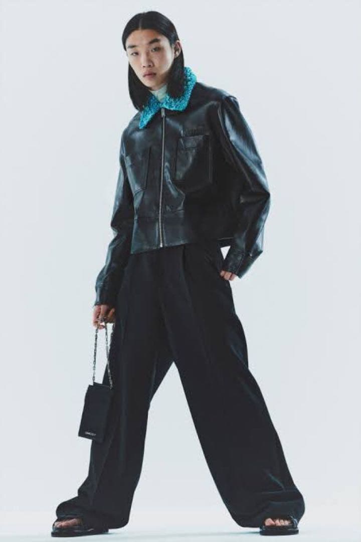 AMBUSH クロシェ編み レザージャケット