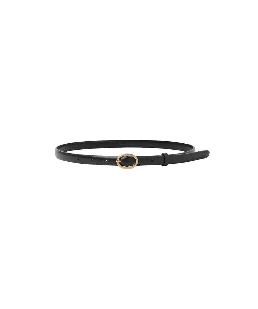 小物 Cow Hide Leather Narrow Belt