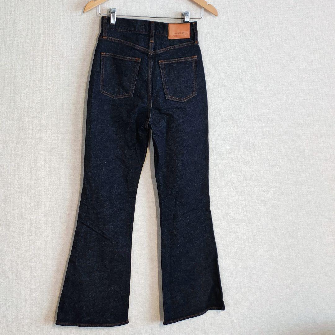 美品 moussy MVS フレアデニムパンツ ストレッチ ハイウエスト 25