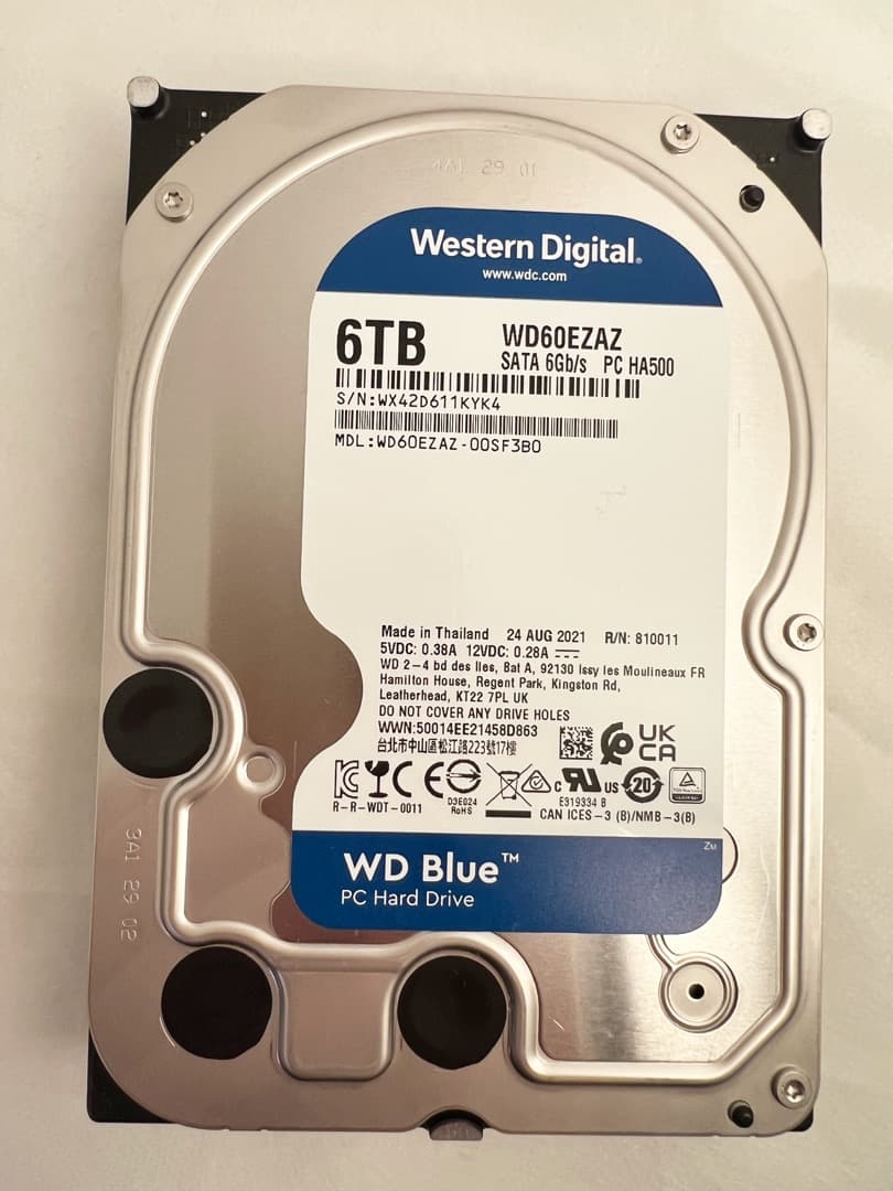 a*5様 使用8回1365時間★WD60EZAZ [6TB SATA600]★正