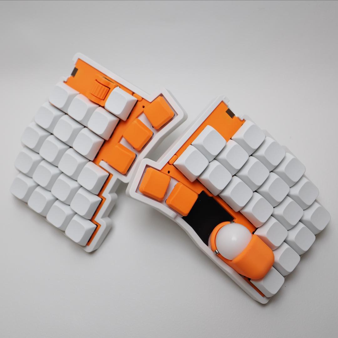 【KT氏専用】左右分割式トラックボール付きワイヤレスキーボード【roBa】