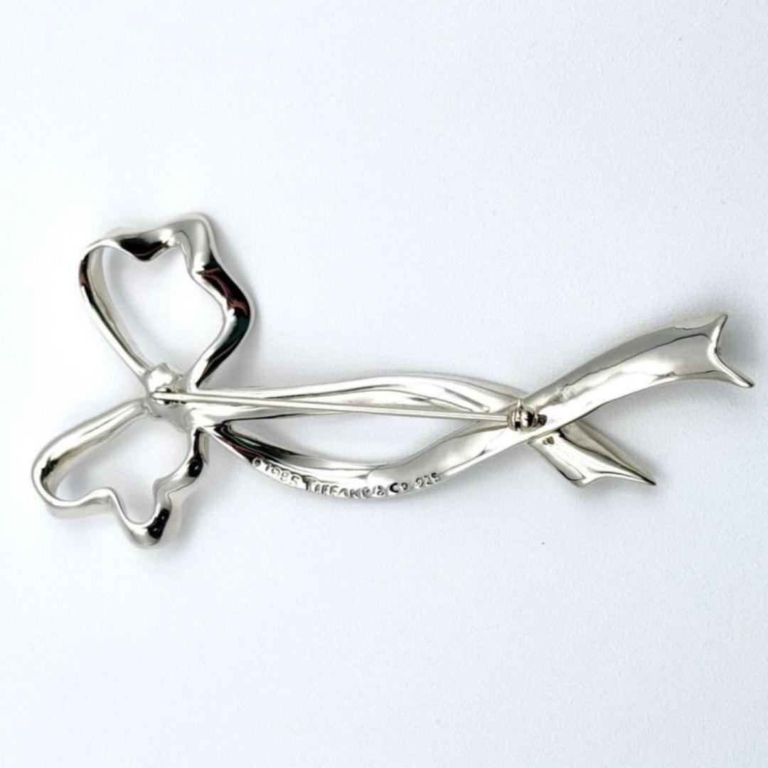 TIFFANY　ティファニー　リボン　ブローチ　ラージ　シルバー　Ag925