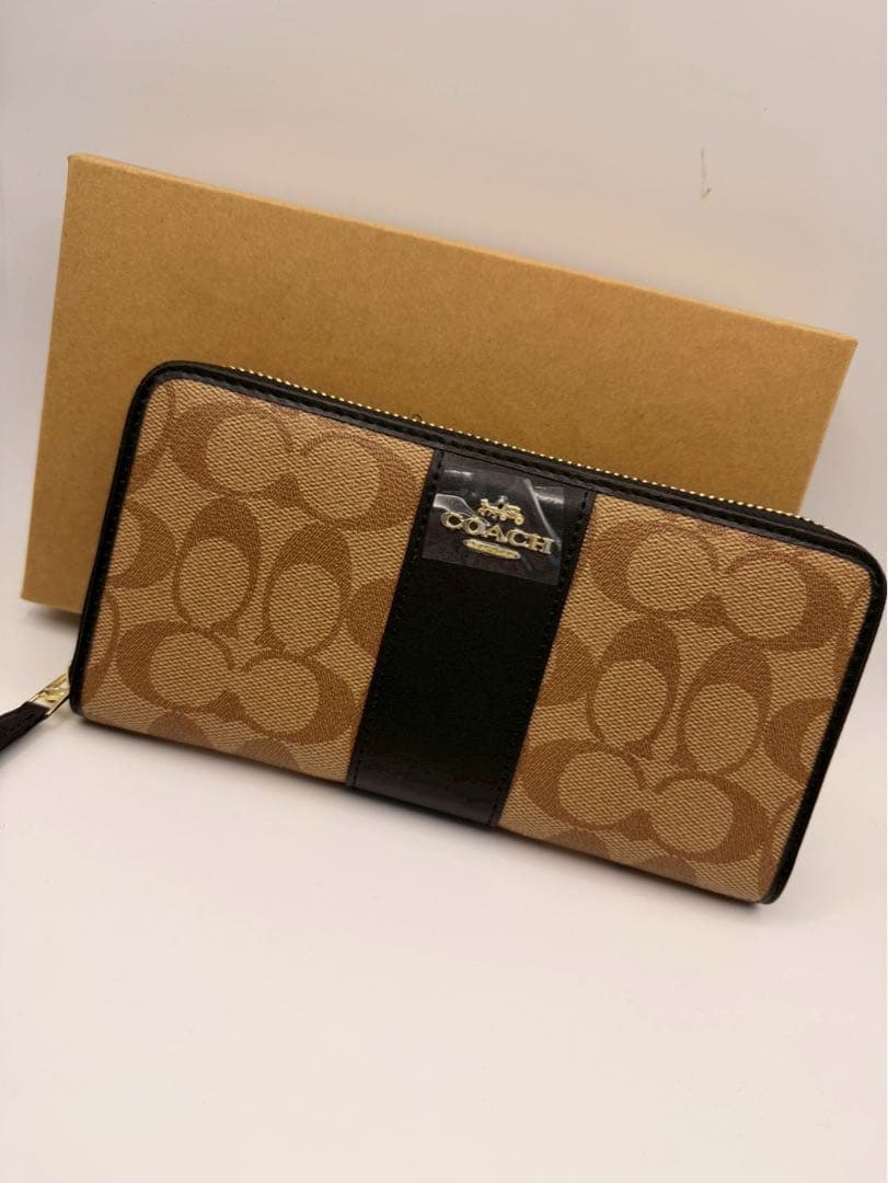 coach 長財布　カーキブラック
