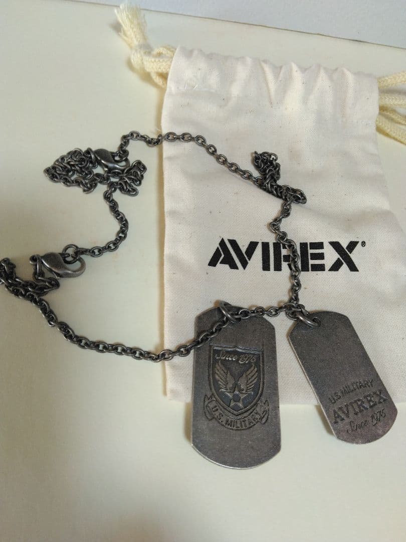 空*様 AVIREX メタルドッグタグネックレス