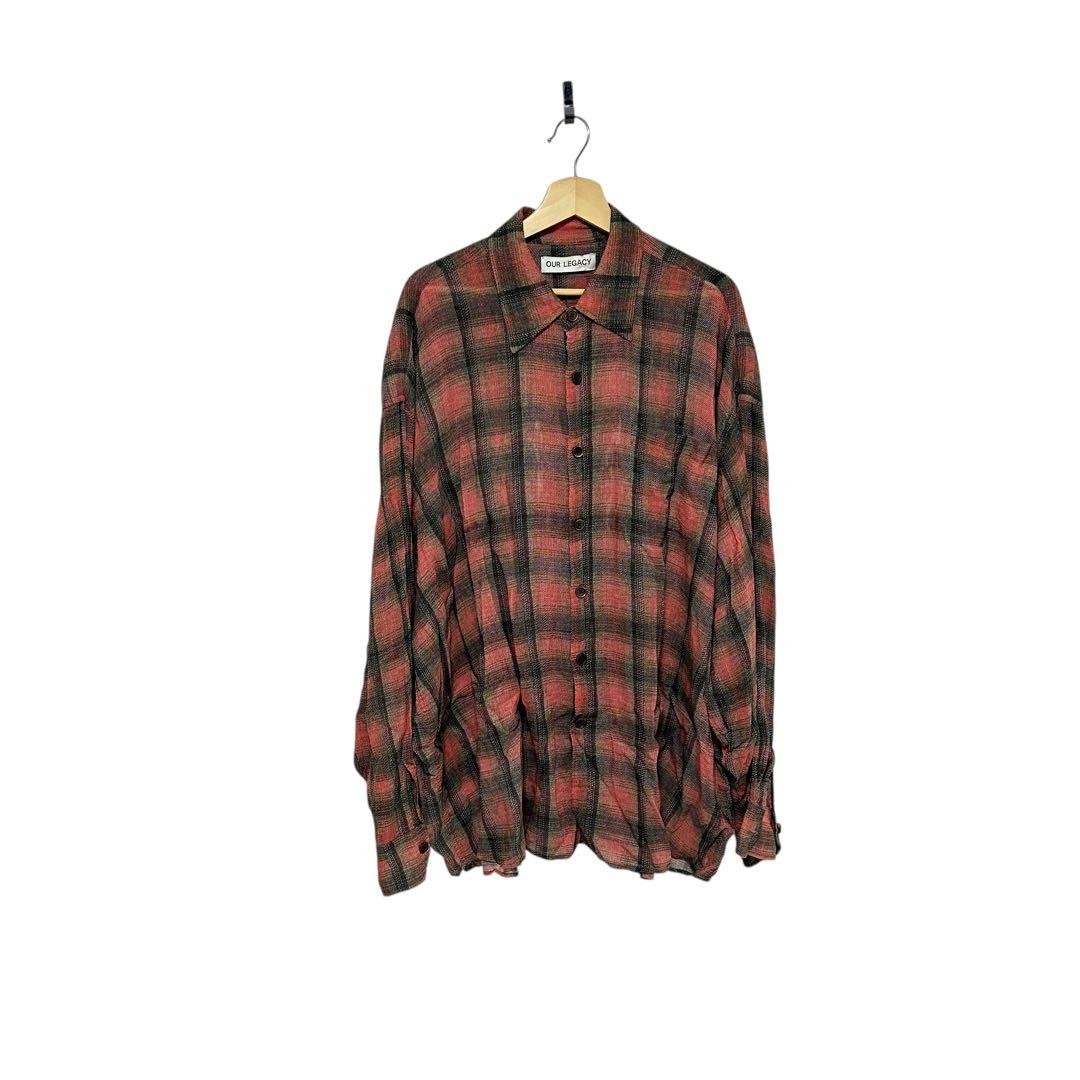 OUR LEGACY BORROWED SHIRTS 赤黒チェックネルシャツ