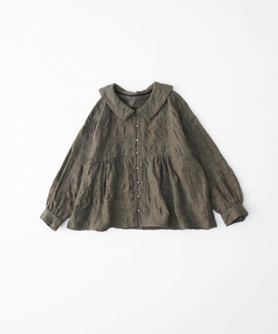 nest Robe ネストローブ ウールコットンチェックブラウス 限定カラー