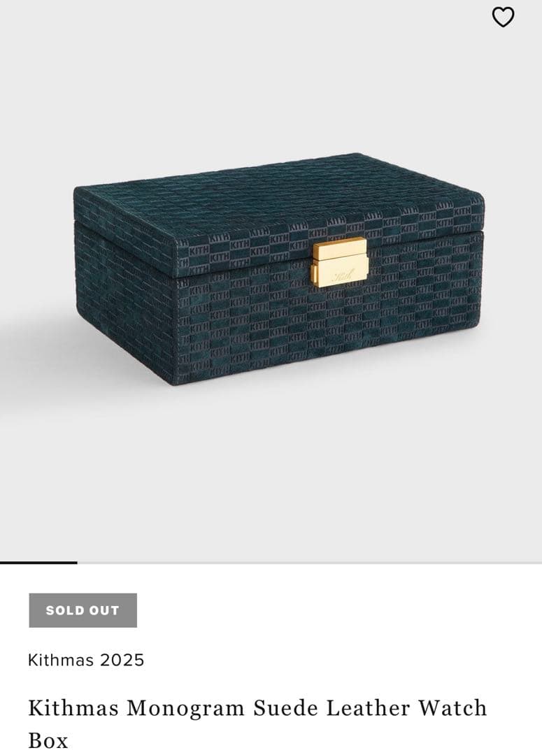 kith キス　モノグラムレザーウォッチボックス