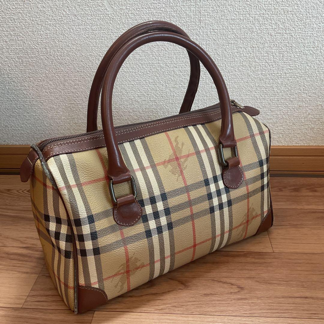 Burberry バーバリー　ボストンバッグ　チェック柄