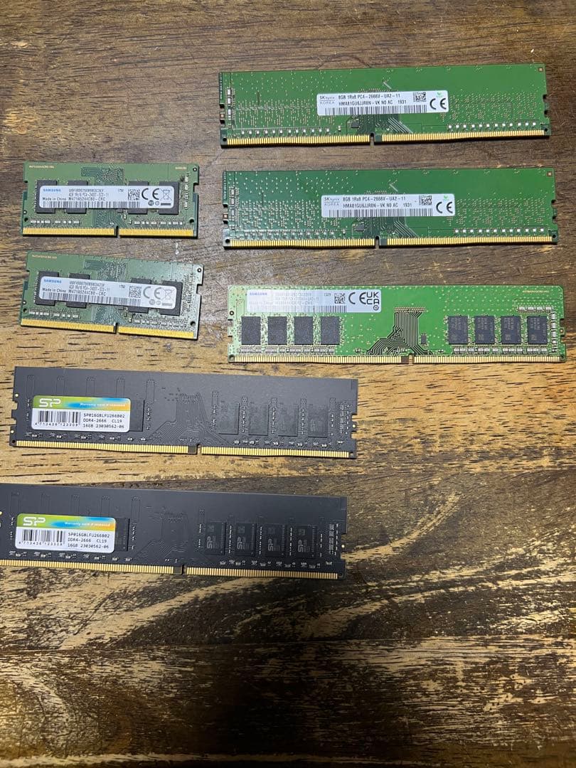 P*S様 DDR4 8GB 16GBのメモリー7本セット