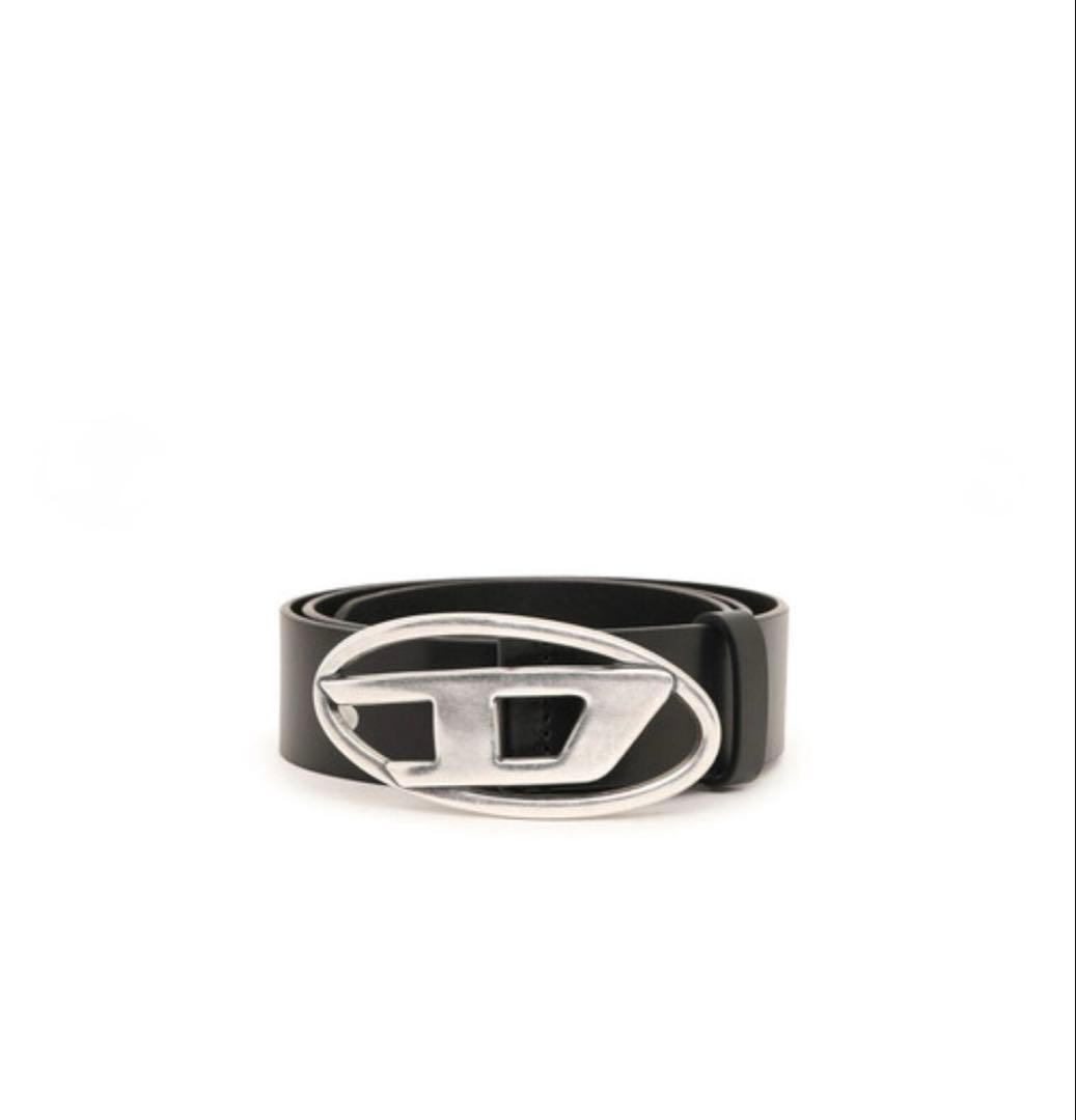 美品 DIESEL ブラック 本革 ベルト 75