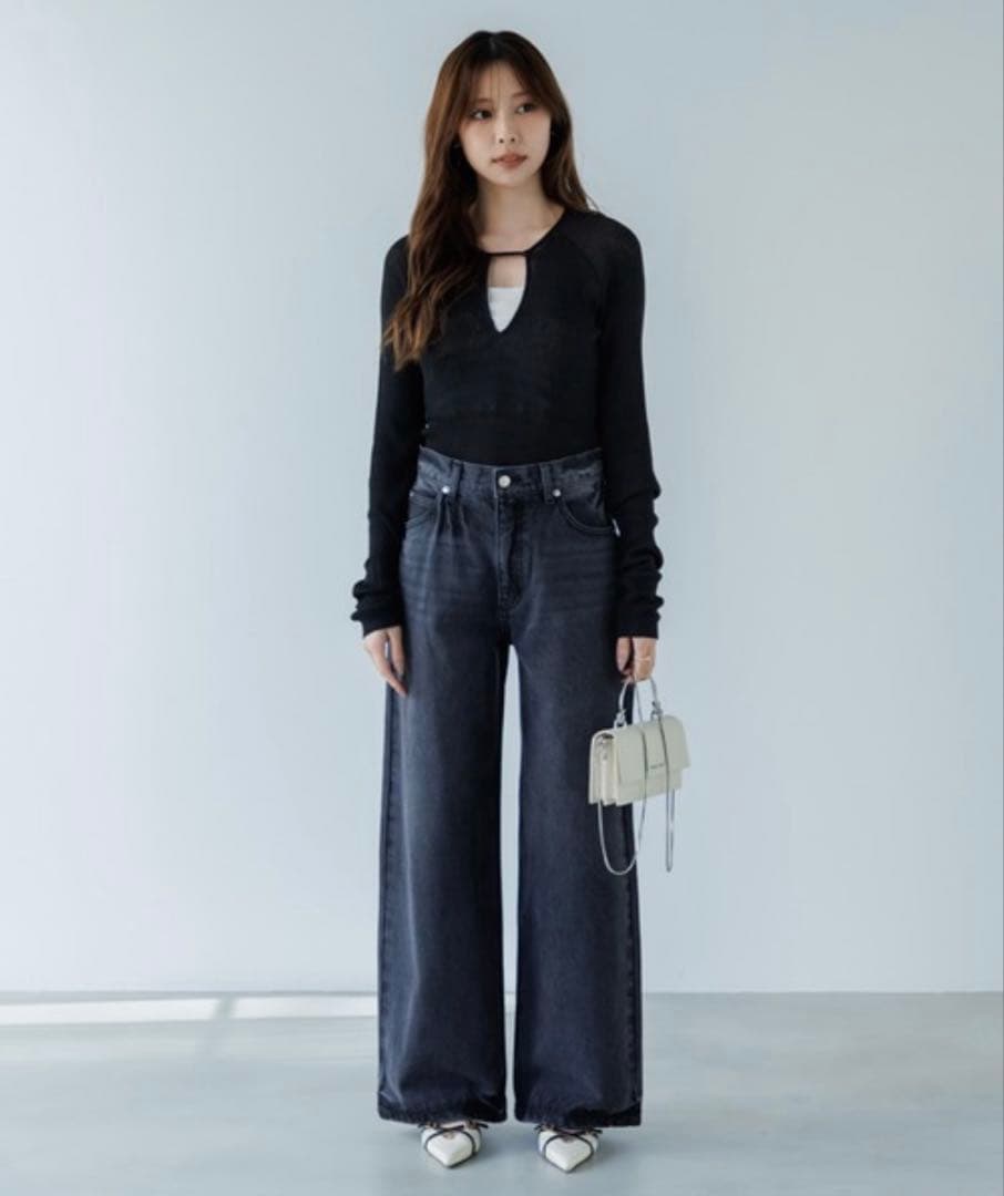 美品　SENEE セニー　デニムパンツ ルーズビンテージライクデニム