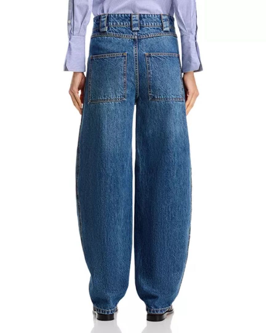 9万 新品 CO デニム　ハイウエスト パッチ バルーン デニム パンツ 25
