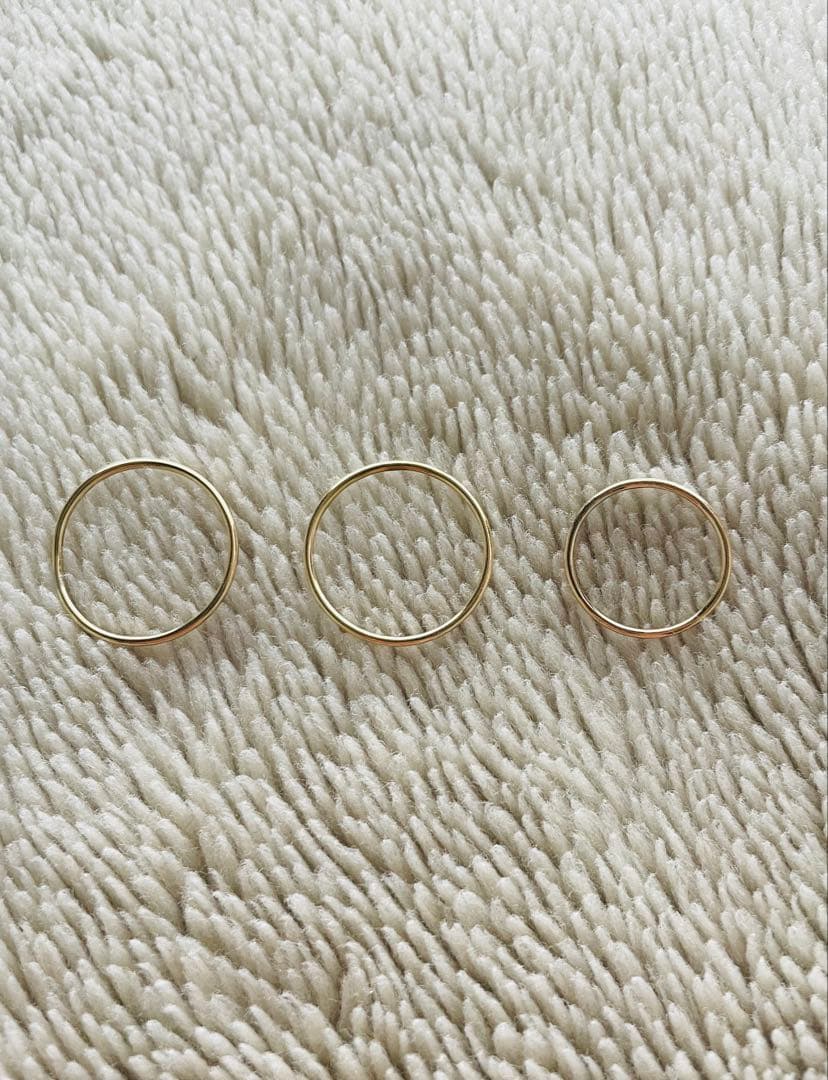 【unique/ユニーク】3set ring gold
