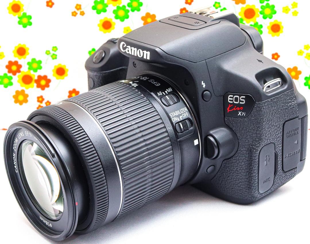 キャノン Canon Kiss X7i ☆スマホに転送☆初心者一眼レフ☆自撮りも