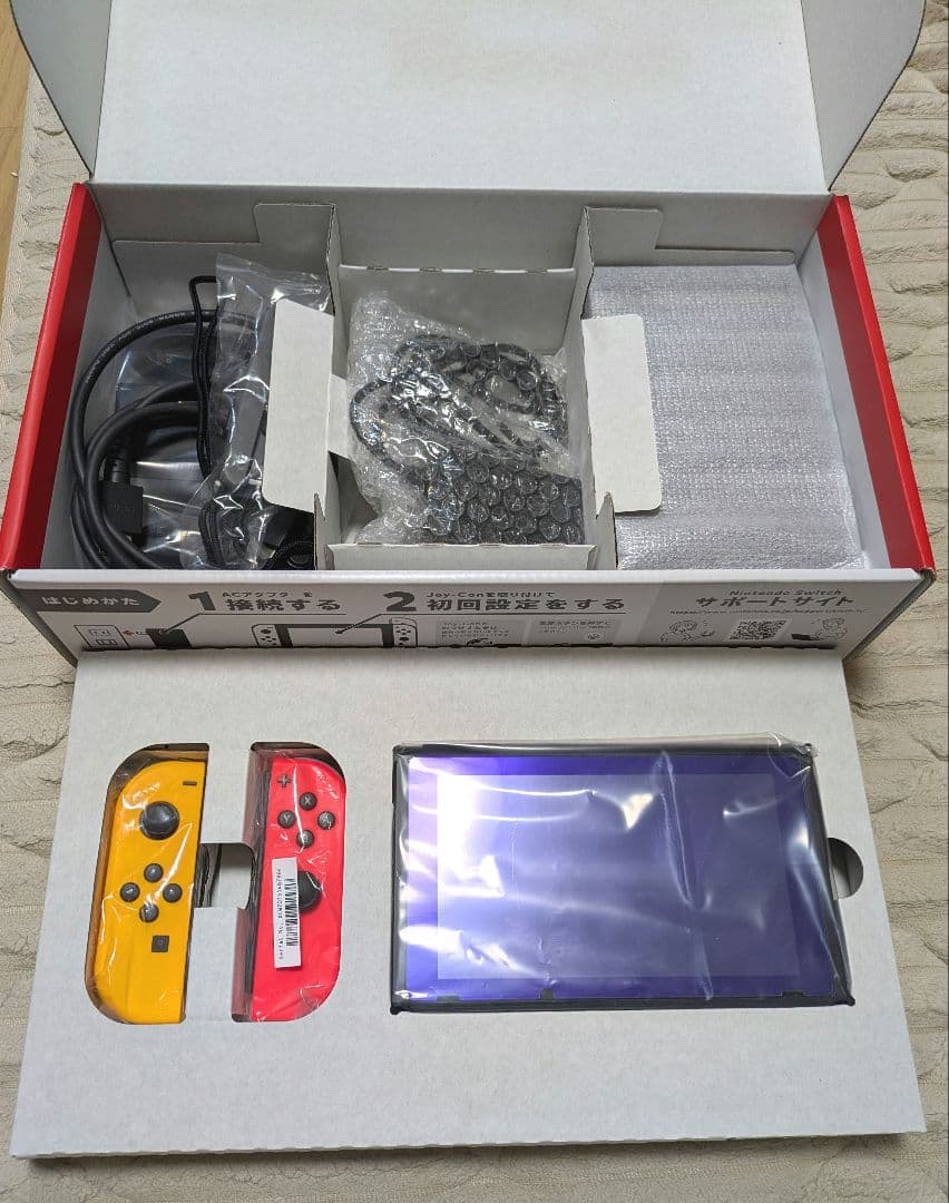 Nintendo Switch 本体 ネオンオレンジ/レッド ※注意事項有