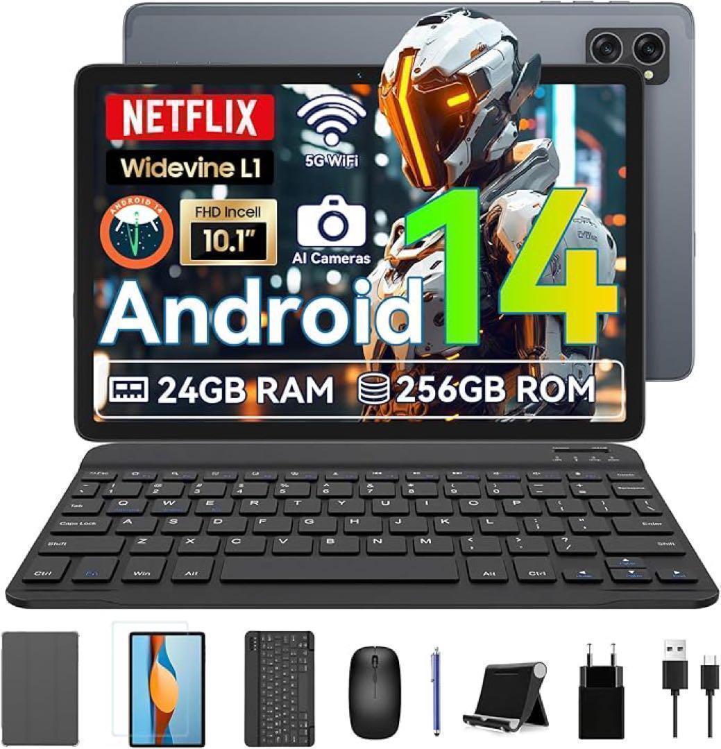 タブレット 10インチ 24GB RAM(8+16)+256GB ROM+2TB