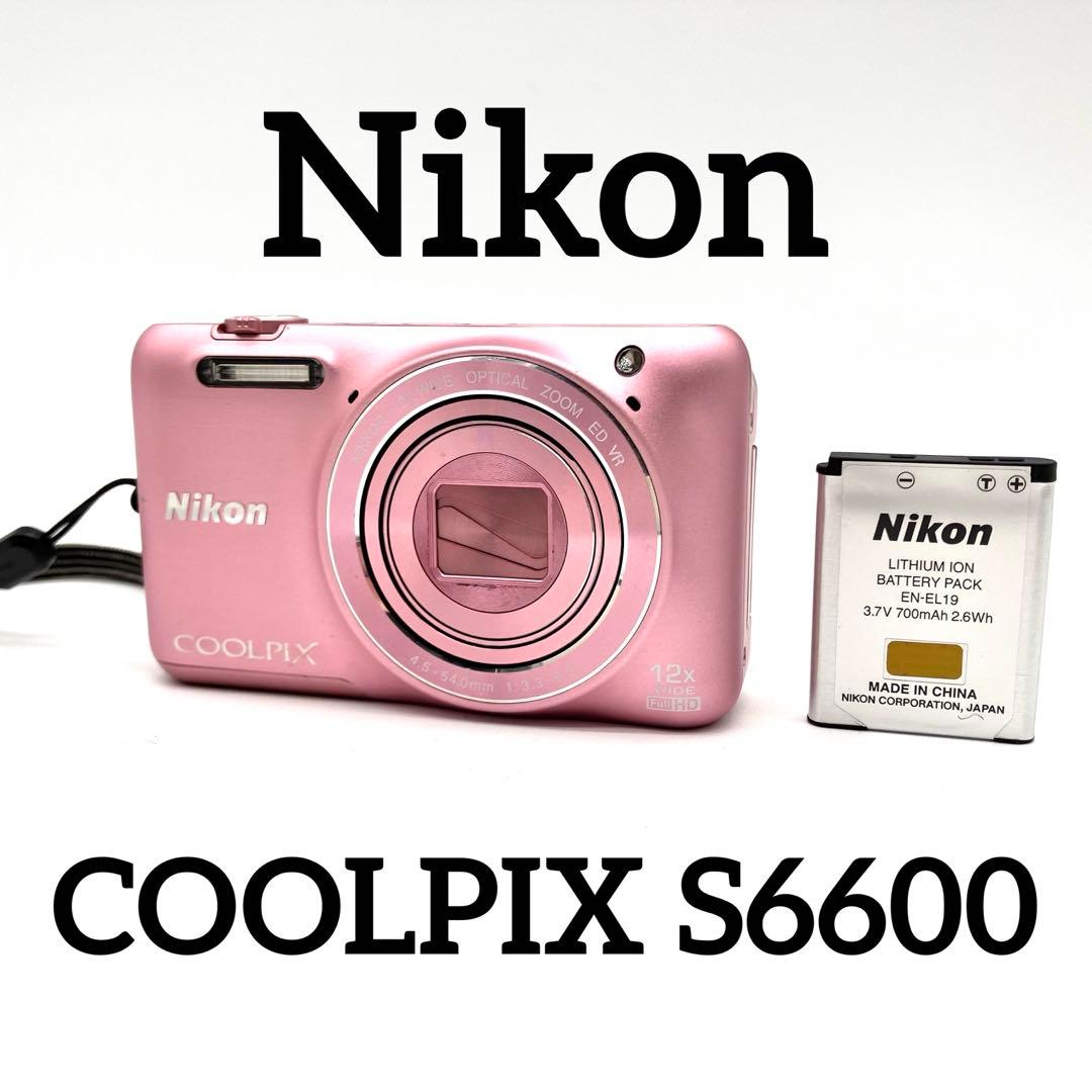 Wi-Fi対応♪ Nikon COOLPIX S6600 ピンク