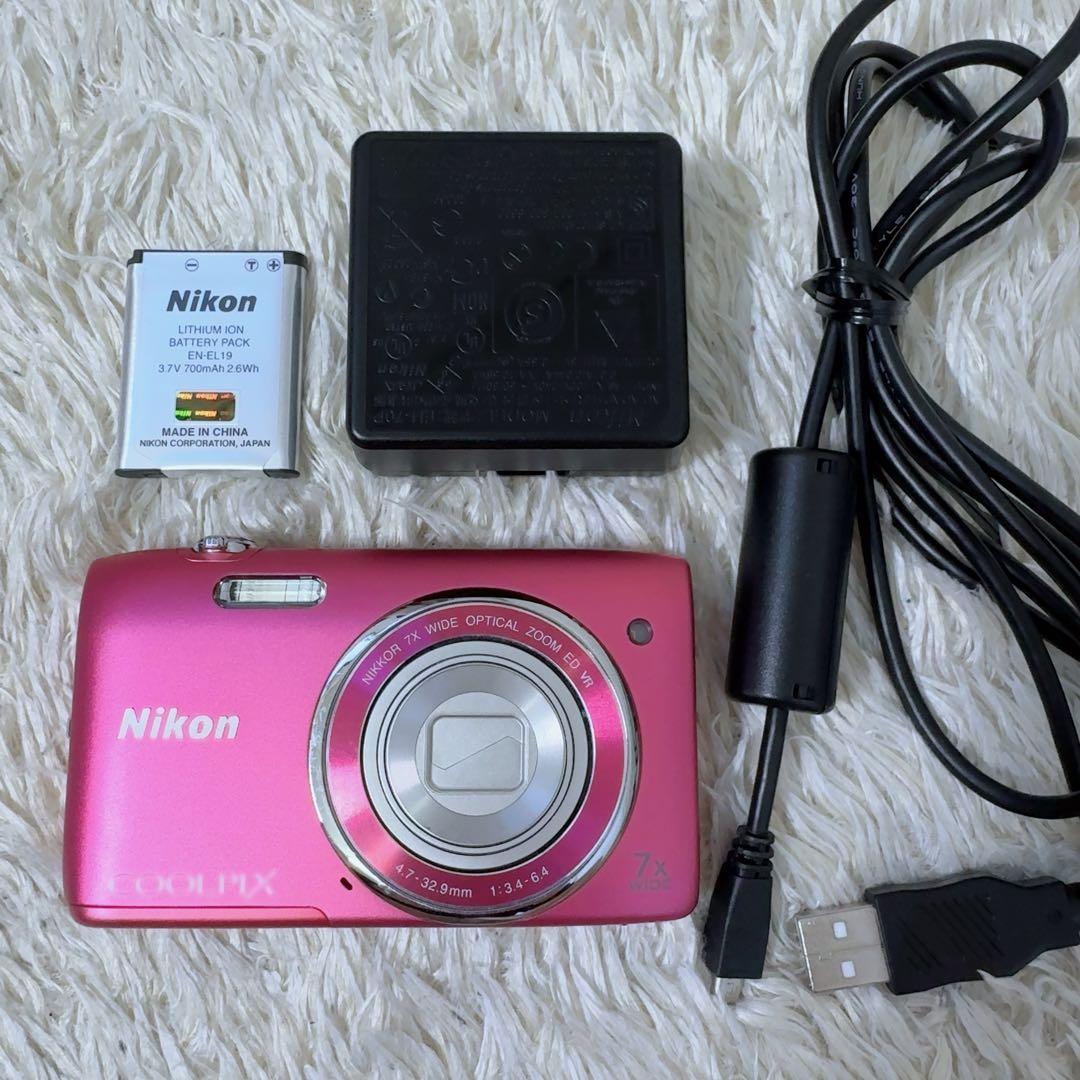 実写美【動作確認済】Nikon COOLPIX S3500 ピンク