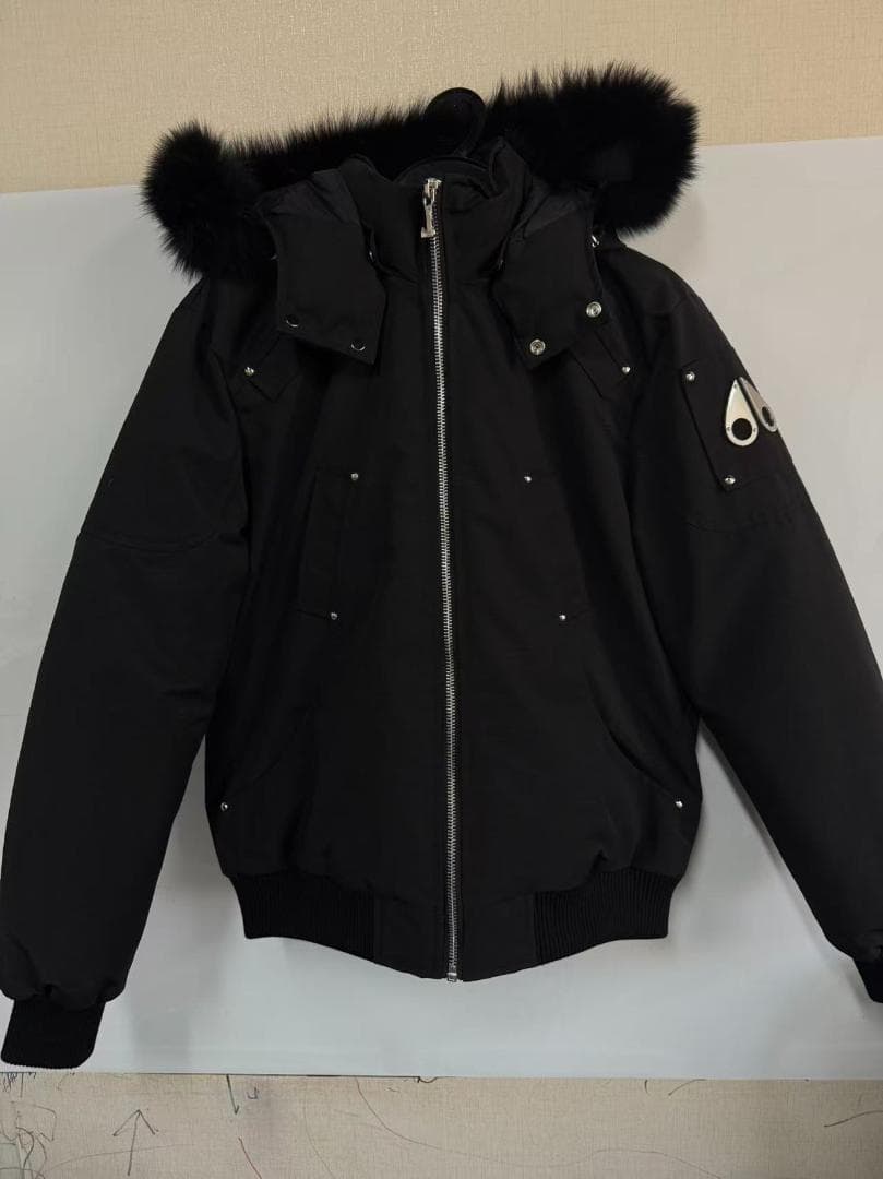 MOOSE KNUCKLES ブラックファーダウンジャケット