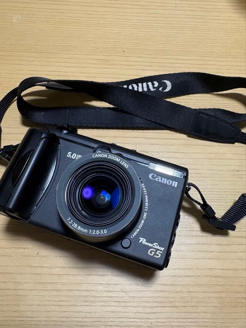 Canon PowerShot G5コンパクトデジタルカメラ充電器、望遠レンズ付