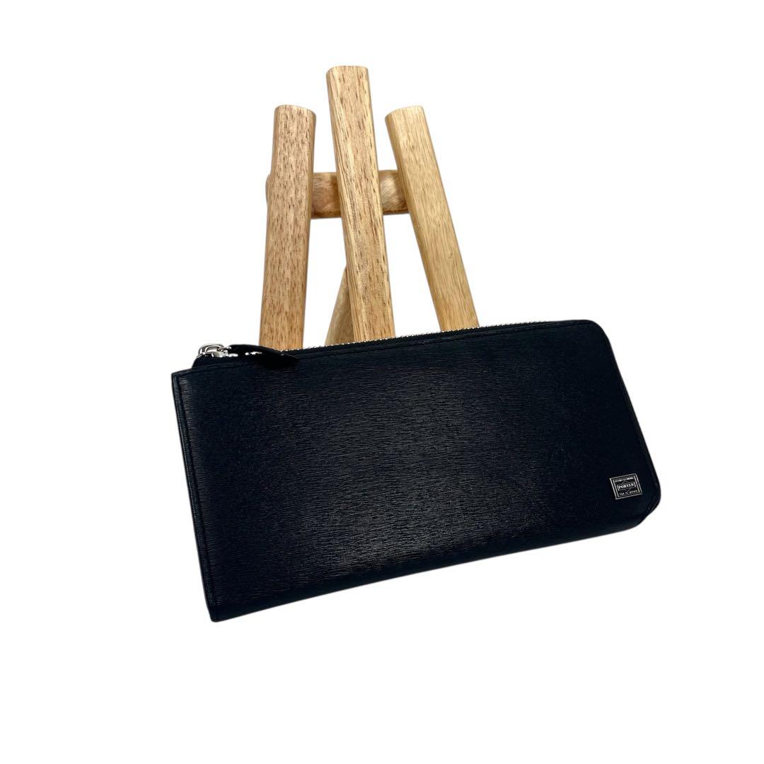 ポーター　長財布　展示品　カレント　Ｌ字ファスナー　ロゴプレート　ブラック