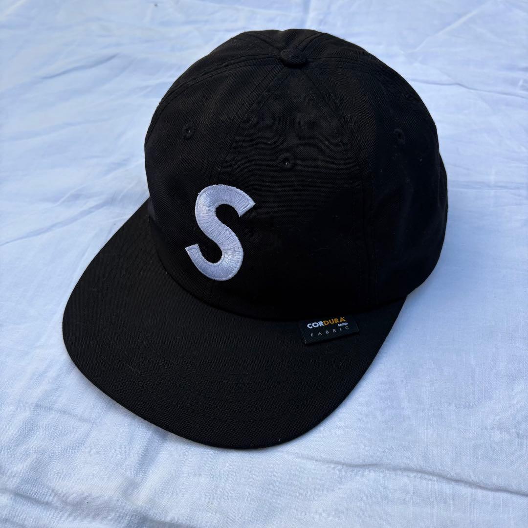 Supreme ブラック キャップ　cordura nylon USA