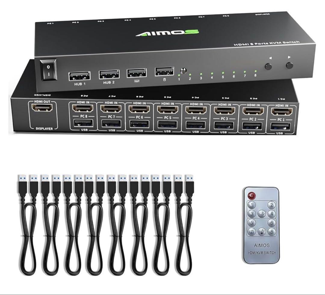 11128　 AIMOS HDMI KVM切替器 8入力1出力