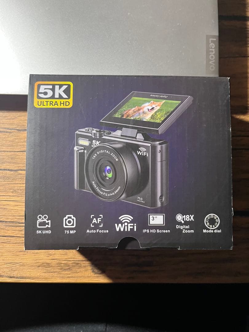 5K UHD デジタルカメラ 75MP Wi-Fi