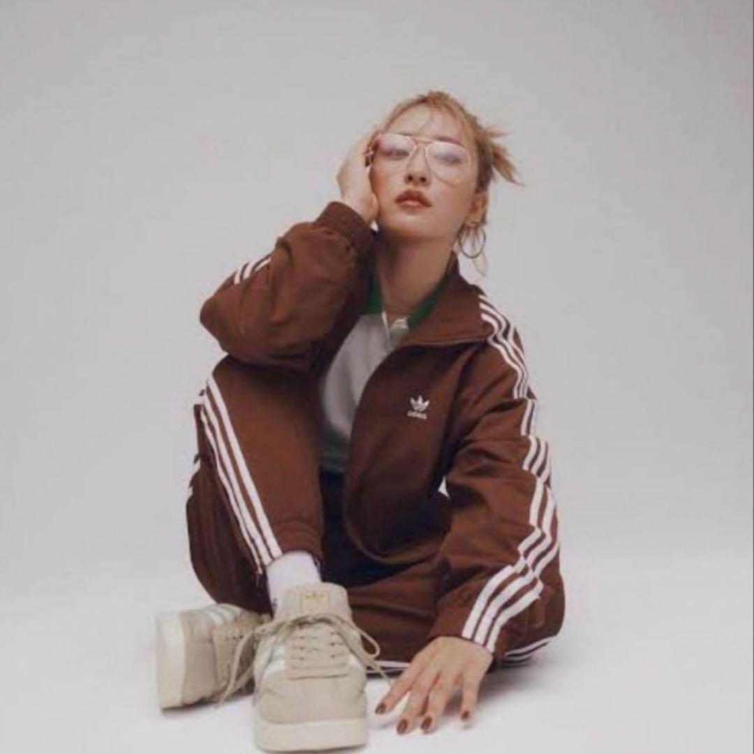 希少カラー adidas Firebird トラックジャケット L 茶 ブラウン