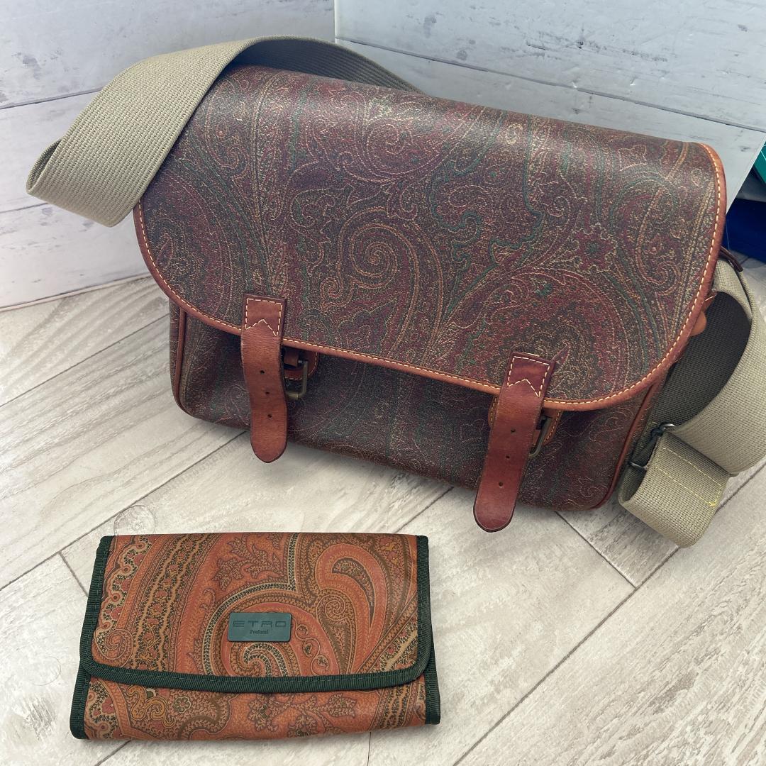 エトロ　ETRO ショルダーバッグ＆ポーチ 2点　まとめセット！　ペイズリー