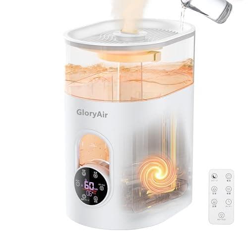 加湿器 蒸汽式 大容量 6L【2025新登場 ・加热式 ・自動加湿調整】ハイpo